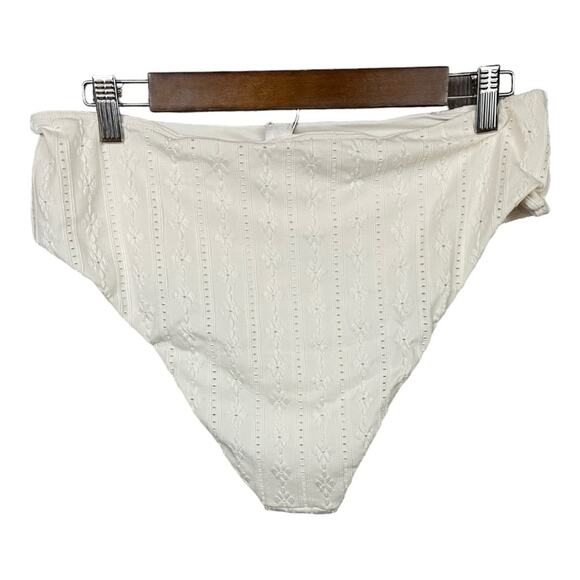 Andie Swim The 90s High Waisted Bottom in Coco‎ Cream Size XL NWT - Picture 5 of 8